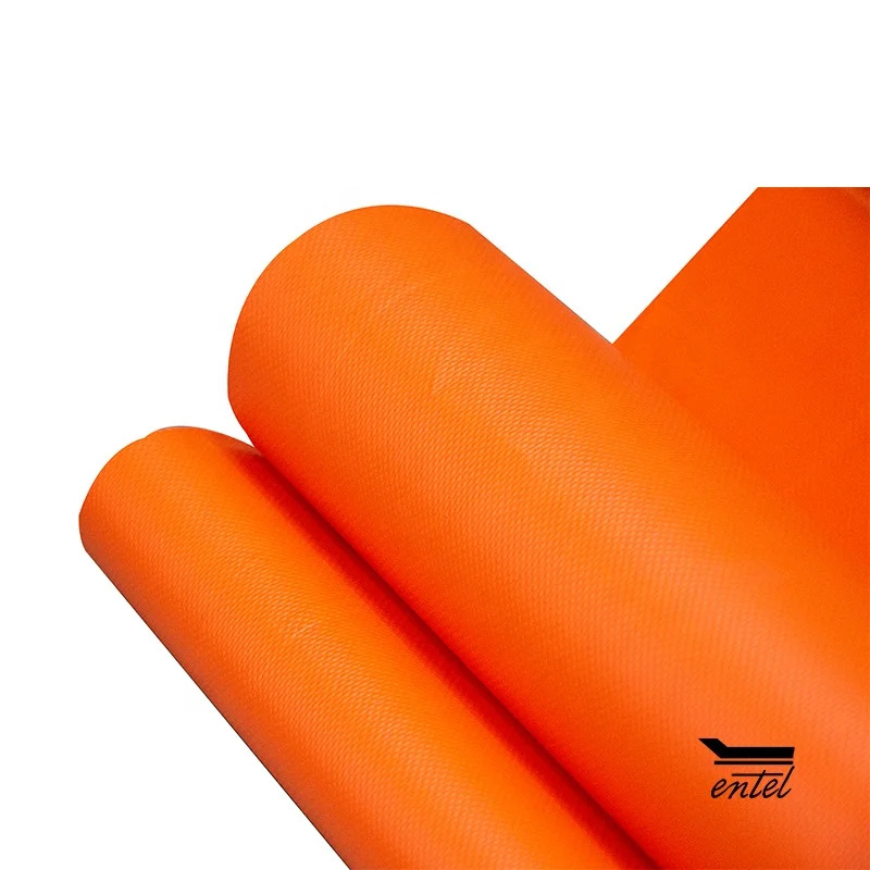 high quality  orange waterproof  anti uv  PVC  tarpaulin tarp fabric rolls suppliers for tents  truck cover sheet