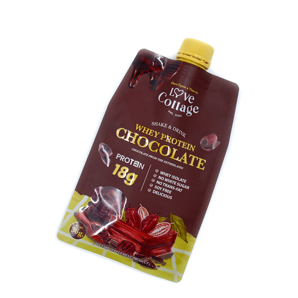 Stand up packing Beverage Juice bags Three Side Seal Bags Heat Seal Plastic Spout Pouch Bags for Liquid Packaging
