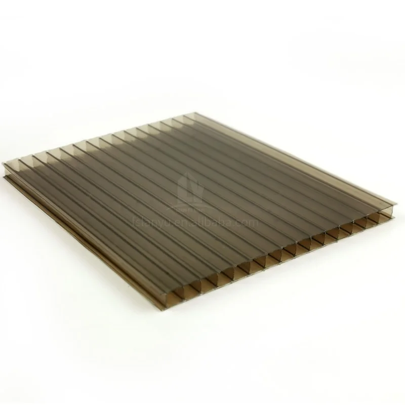 3mm 4mm 6mm 8mm 10mm bronze twin-wall lightweight polycarbonate hollow sheet