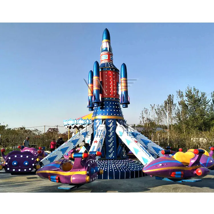 Fair Attraction Amusement Park Equipment Mechanical Rides 16 Seats Rotary Self-Control Plane Airplane Ride