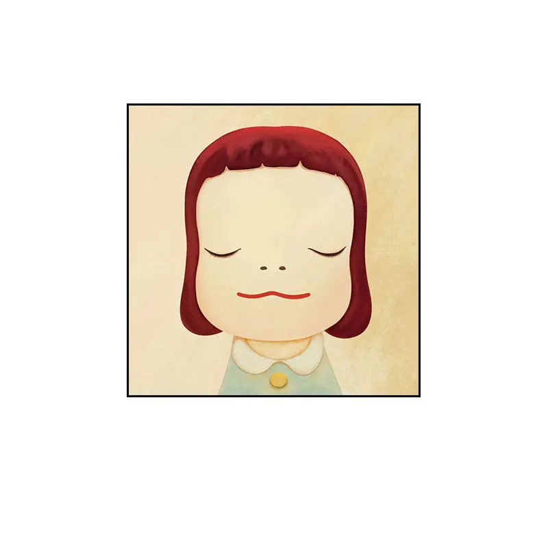 Высокое качество оптовая цена мультфильм девушка печать дома настенная живопись Декор прямой производитель