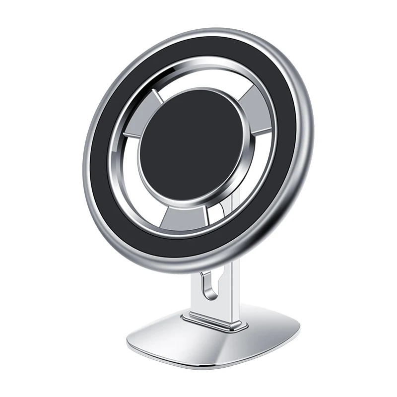 Metal Magnetic Mobile Phone Holder Car Mount Adhesive Cellphone Bracket Adjustable Stand Dashboard Foldable Car Phone Holder