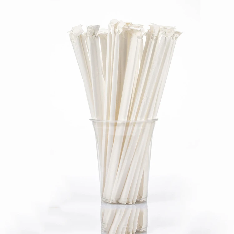 Wheat straws wrapped paper biodegradable straws wheat individual rice drinking straws