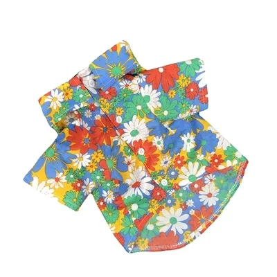Small dog summer thin flower shirt  Cat cotton pet clothes