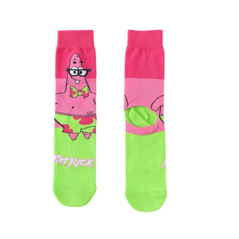 2024 designer Sponge bob Socks Patrick Star Squidward Tentacles Cartoon Pure Funny Cotton Long Tube Calcetines anime Socks