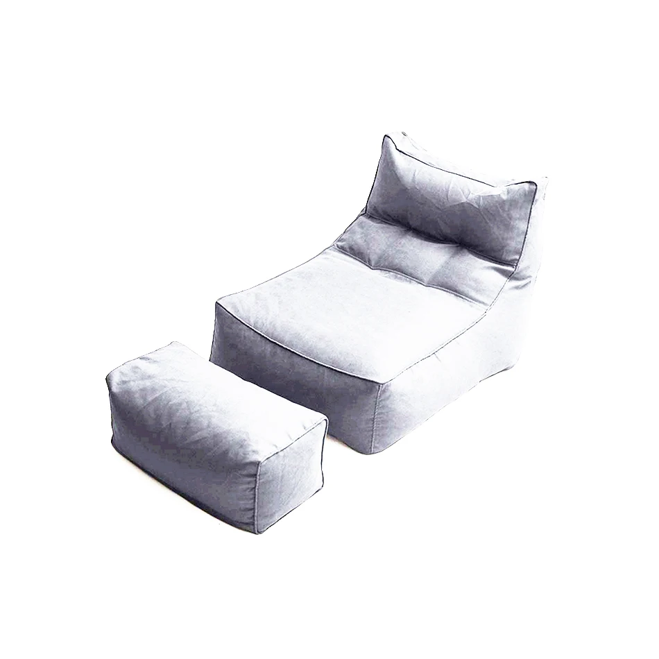 Multi function Chair Adults Living Room nordic Bean Bag Sofa triangle cotton and linen lazy beanbag sofa