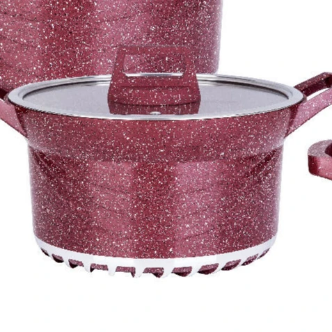 Новинка 2021, алюминиевая кухонная посуда из литого алюминия, 10 шт./компл., антипригарная кухонная утварь, наборы посуды, набор стеклянных крышек