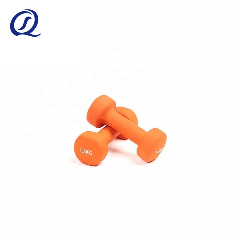 Neoprene Dumbbells Cross Fitness Gym Equipment Color Fixed Rubber Coated Dumbbell