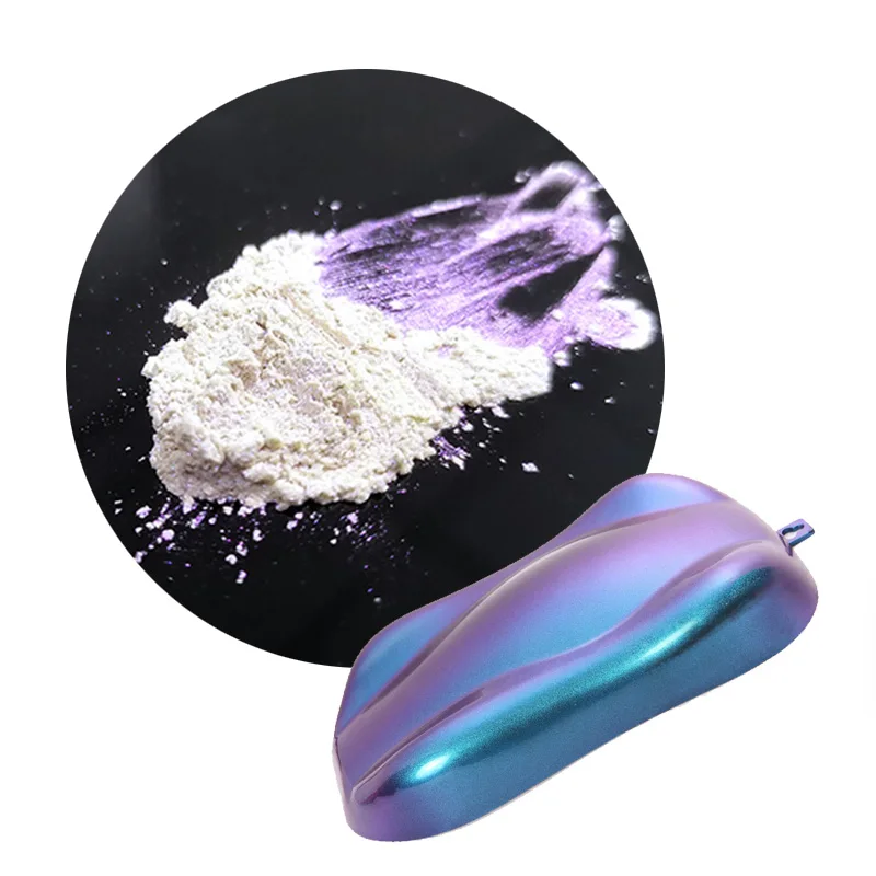 Natural Mica Pearlescent chameleon effect pigment gold mica powder cosmetic  mica titanium pearl pigment