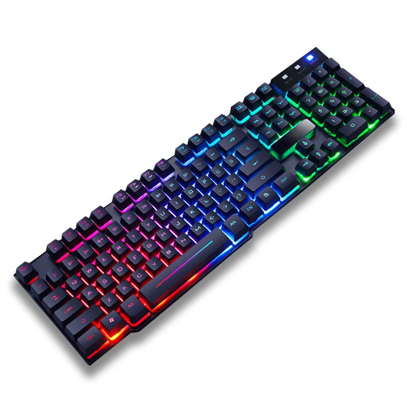 Проводная Механическая сенсорная 7 видов цветов подсветки Gaming Keyboard водонепроницаемый изготовленным на заказ логосом