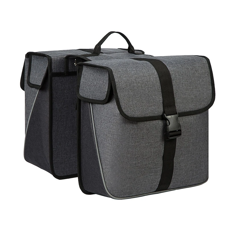 Waterproof Reflective Stripe Bicycle Rear Seat Panniers Pack Bike Bicycle Double Bag