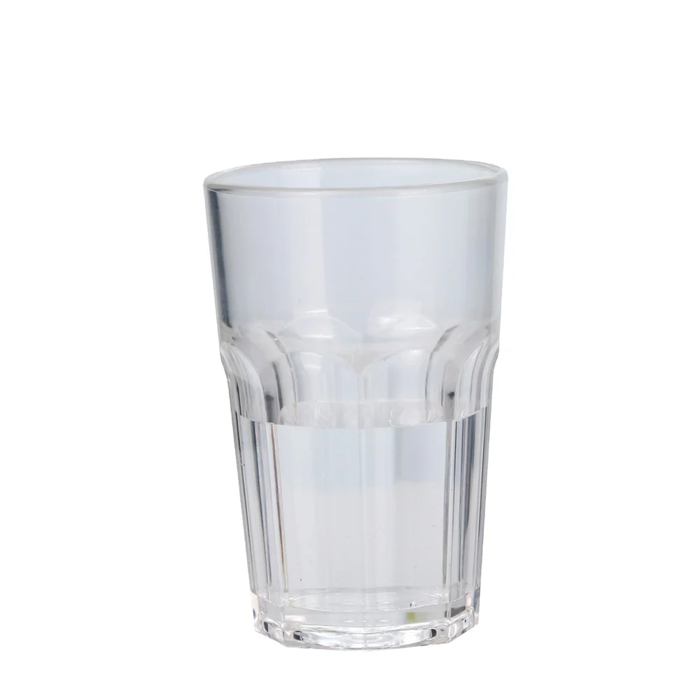 200ml Unbreakable Polycarbonate Classic Octagon Shaped Tumblers Rocks Glasses Plastic Beer Wine Glass with Logo Tulip Shaped