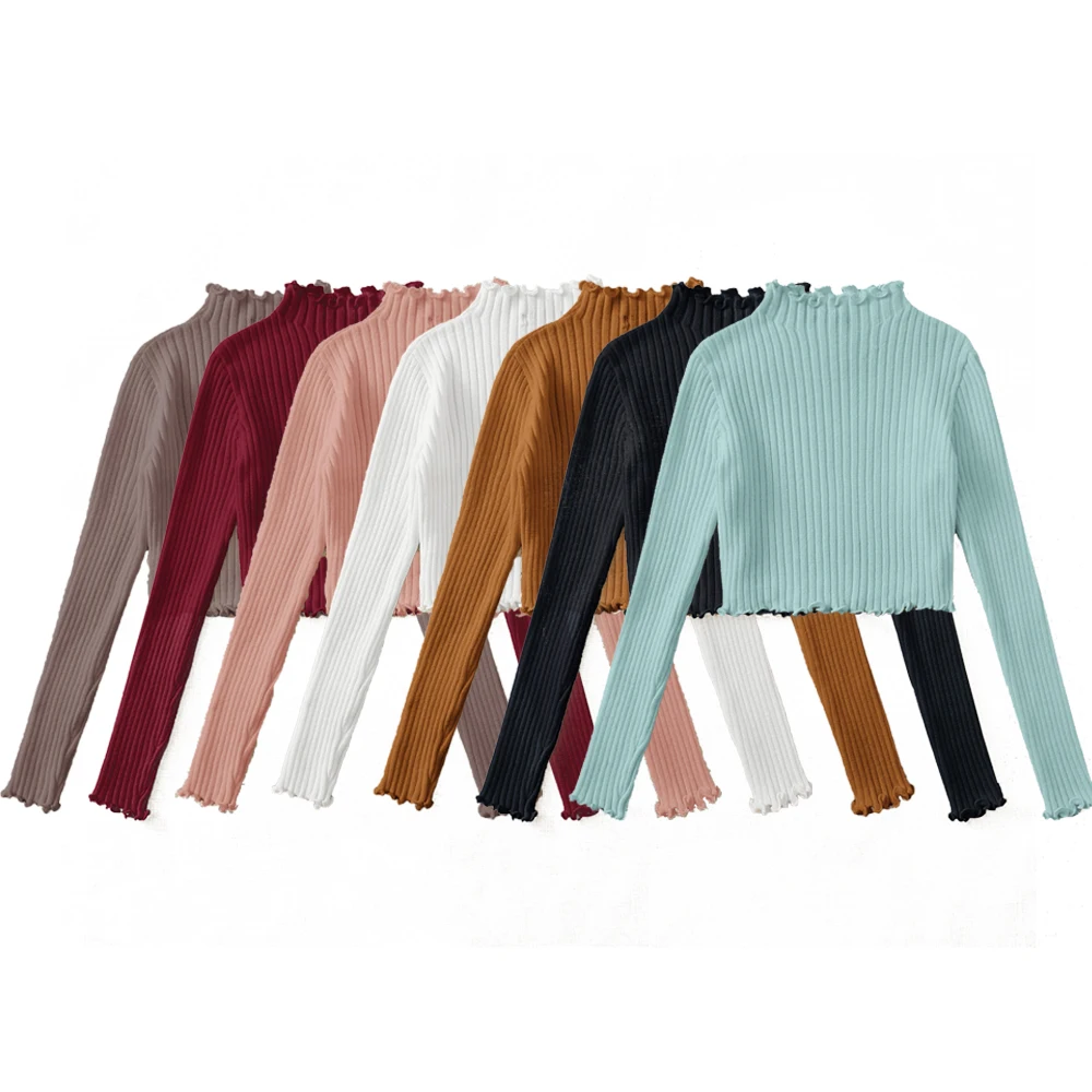 
2021 Custom OEM & ODM women sweater short Sleeve knitwear women tshirt Spring Summer Knitted cardigan sweater women 