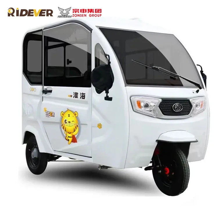 Three Wheels Passenger Nuoya QT19 Two Doors Big Power Full Cabin 55A Rain Proof Home Use Cargo Radio Fan Zongshen
