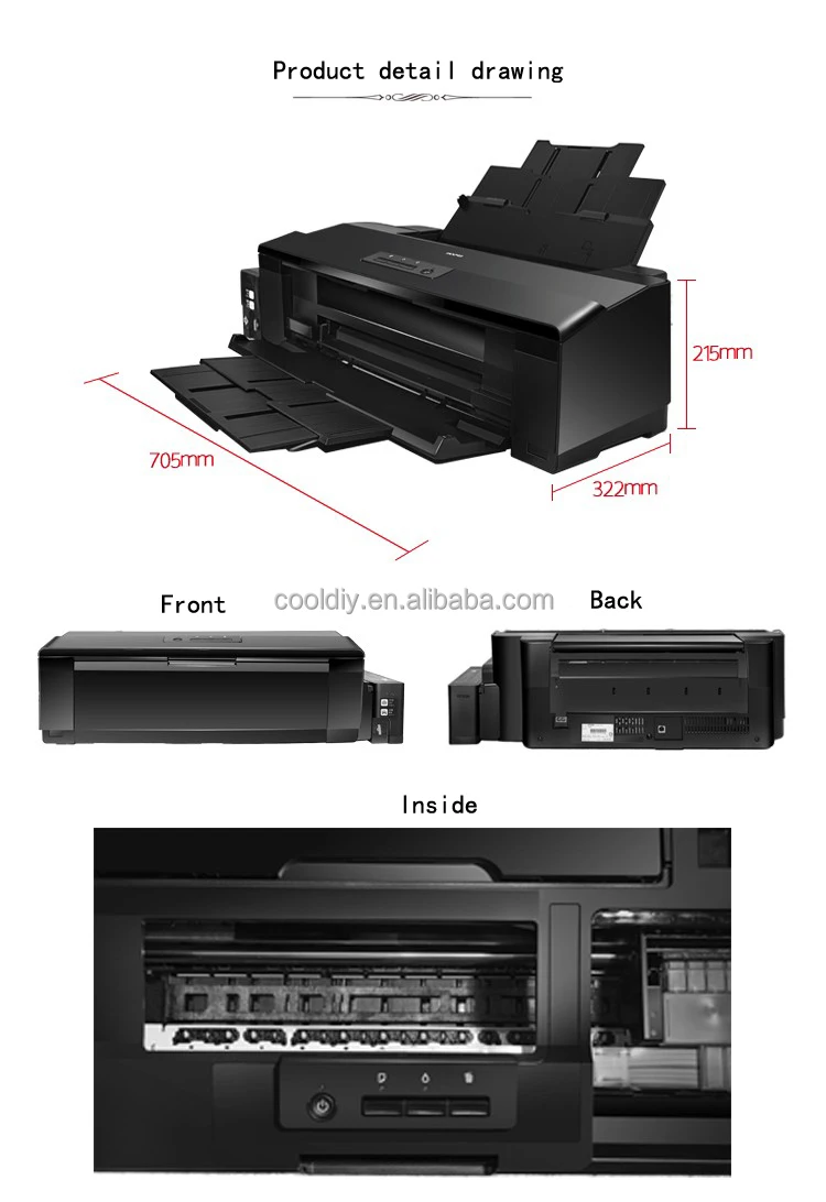 Apply to Epson  L1800 Inkjet Printer A3+ Sublimation 6 colors Printer Inkjet machine Transfer Printer Digital Print Paper Ink
