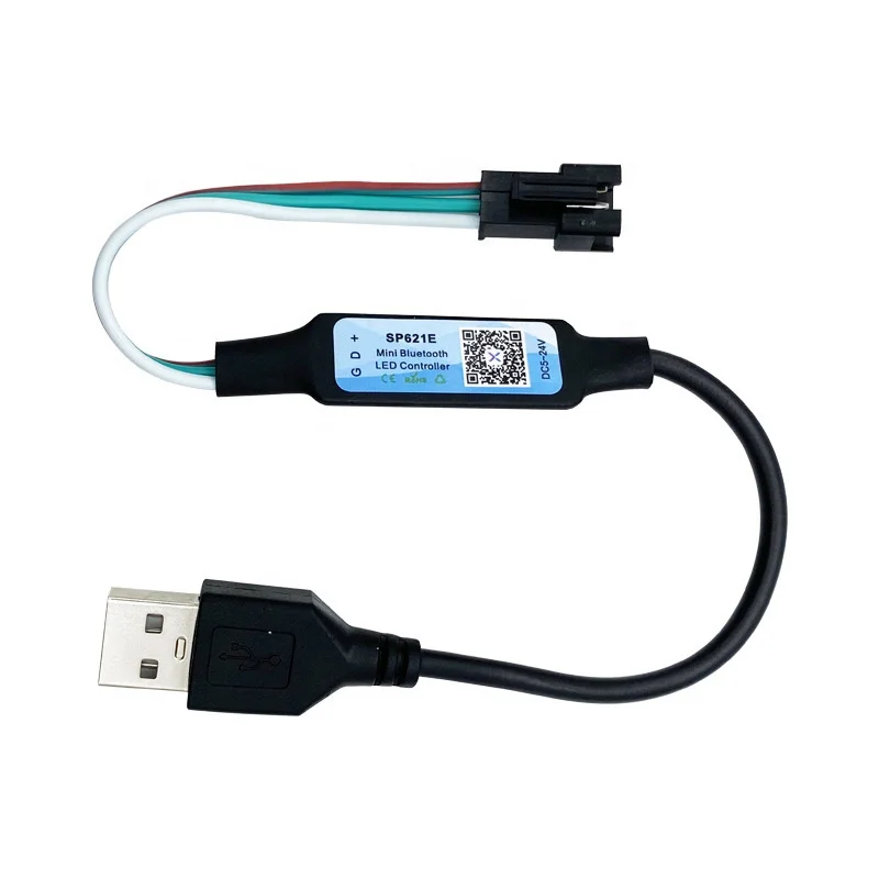 Good quality sp621e Mini LED Blue tooth RGB Music Dimmer Controller for Addressable WS2811 WS2812B WS2813 led  strip lights