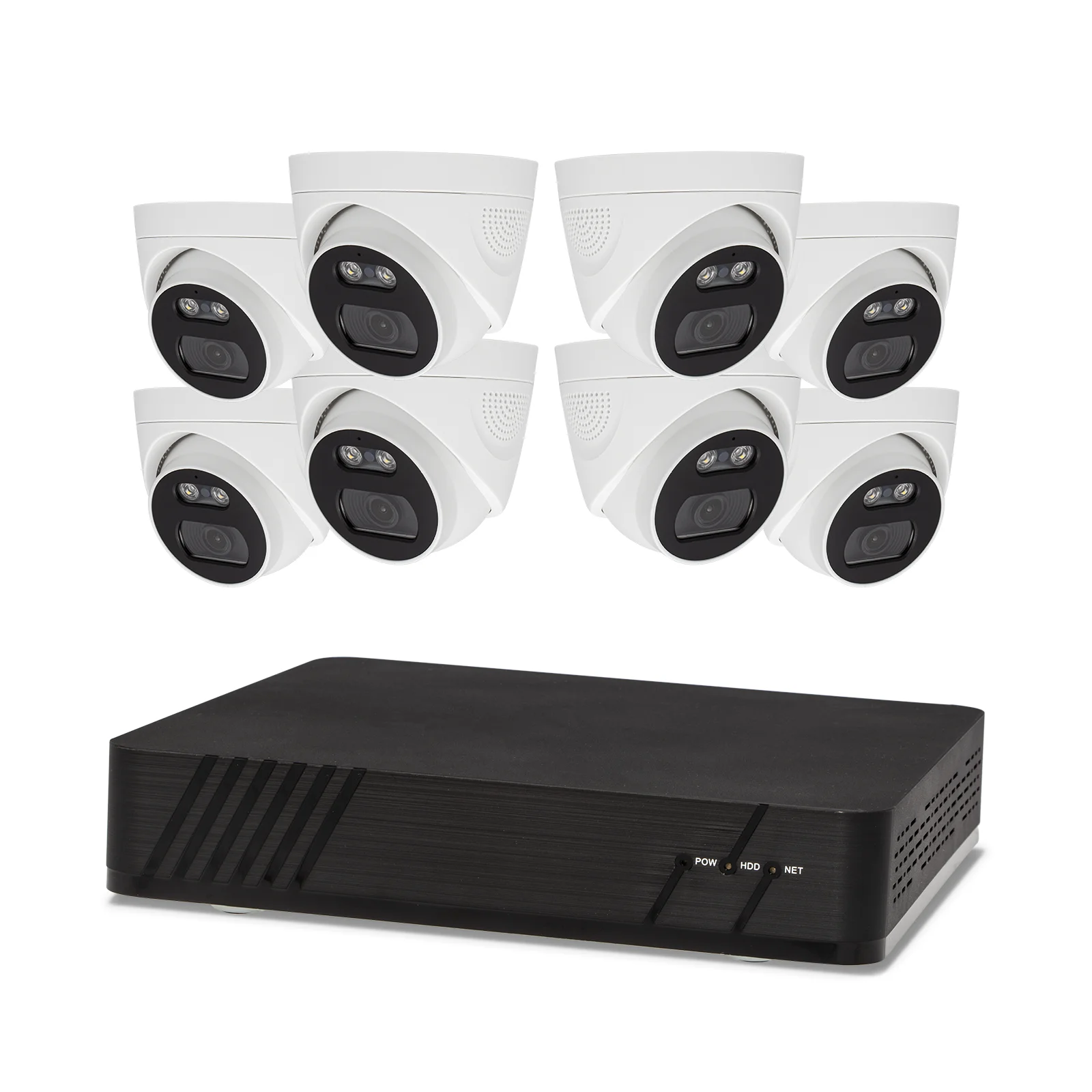 8Ch Survailence Hotel Digital CCTV IP Security Camera System Face In Home High Definition Security Instant  Camera With Full Ki