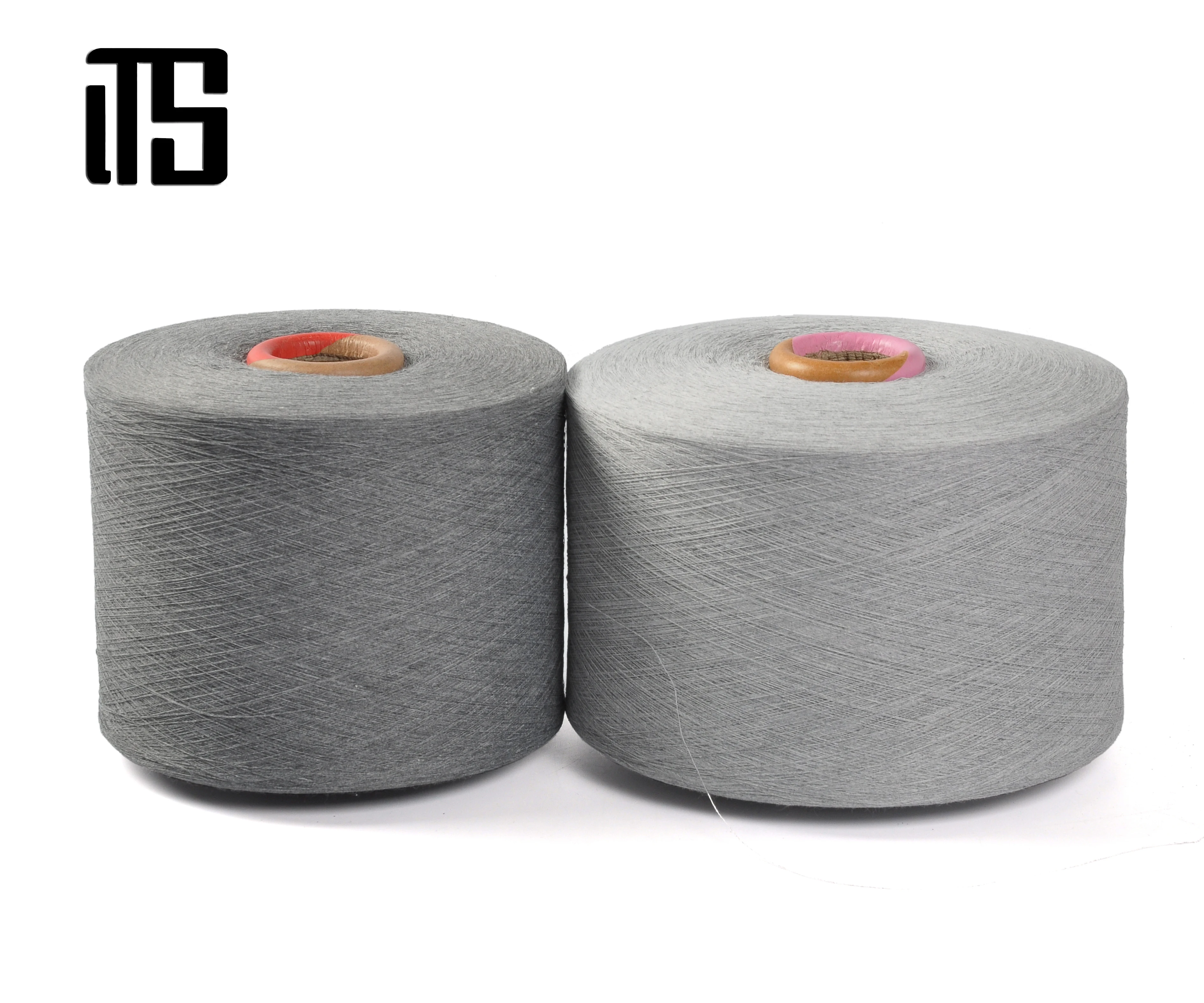 14s/1 Pre-fiber Recycle Cotton Yarn Recycled Polyester Thread Blended Yarn For Knitting
