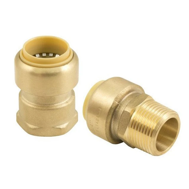quick connect water food grade fitting plumbing water pipe fitting brass PVC PEX brass connectors