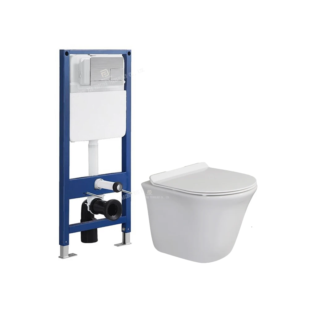 Wholesale sanitary ware rimless wall hung toilet set water saving concealed cistern ceramic hanging toilet bowl
