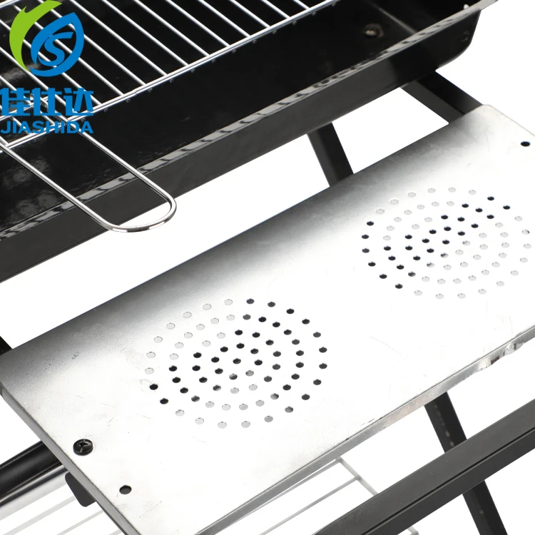 Folding outdoor Portable trolley charcoal barbecue charcoal bbq grill for garden backyard family party