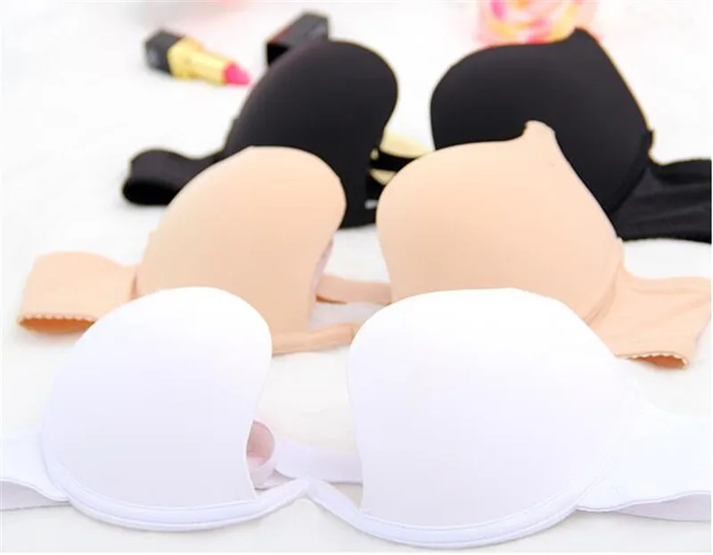 Sexy Deep U shape plunge sexy bras candy colors push up multi-way wearing bras low U shape backless bra