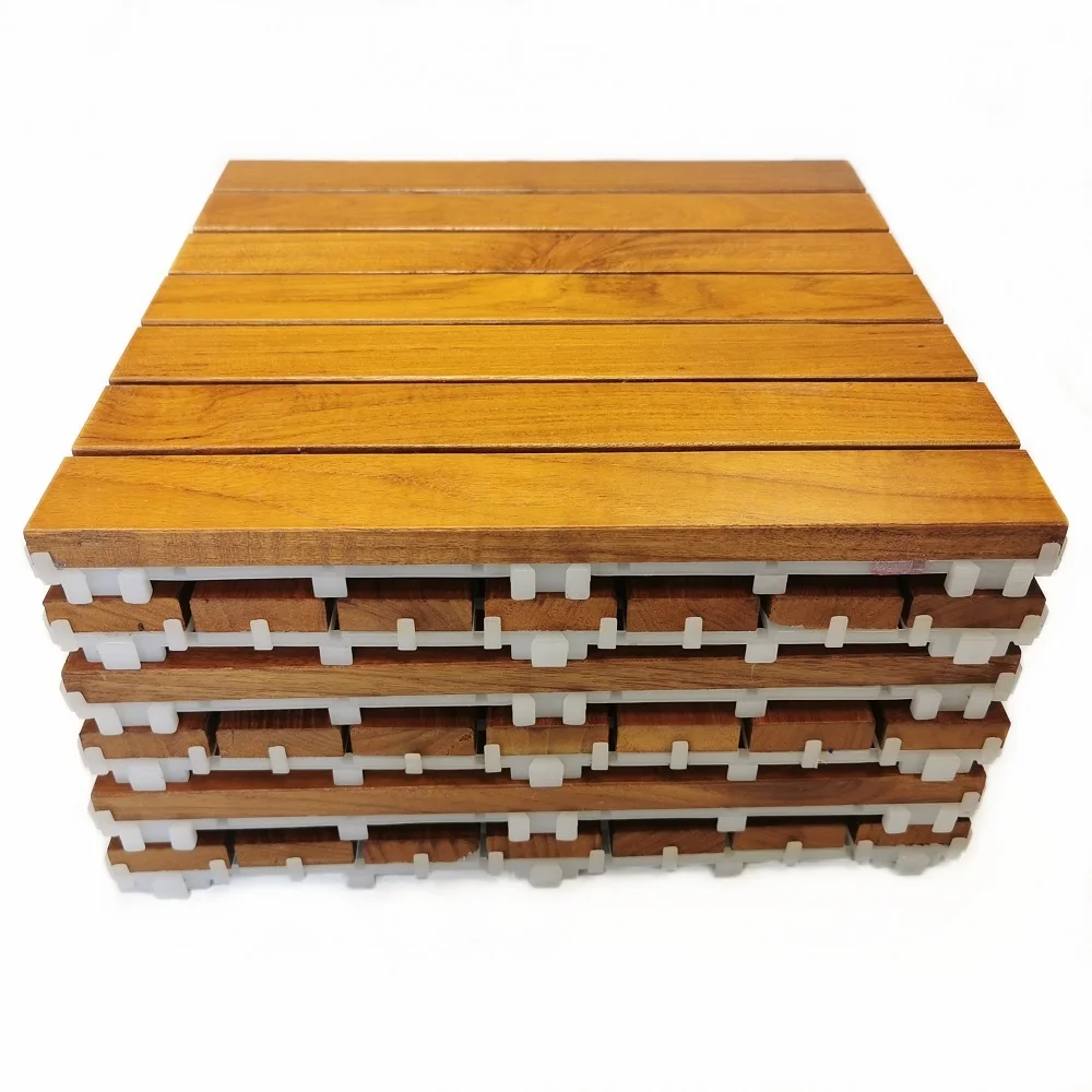 Garden outside burma teak wood decking tile