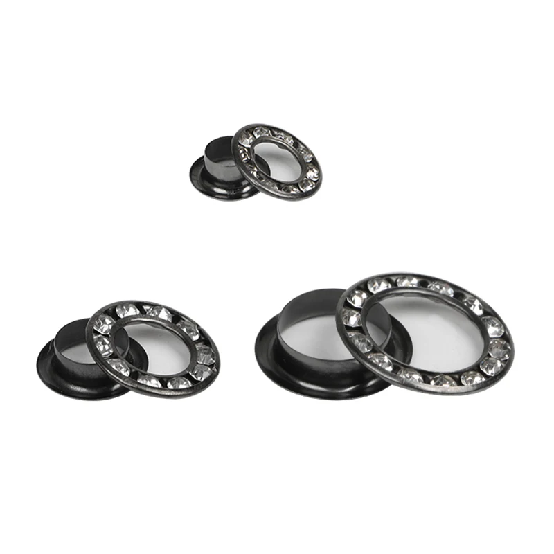 Eyelets Buckle Glass Diamond Brass Wallet Eyelet Installation Tool Shoe Metal Hole Leather Rivets Button Hollow Clothing Snap