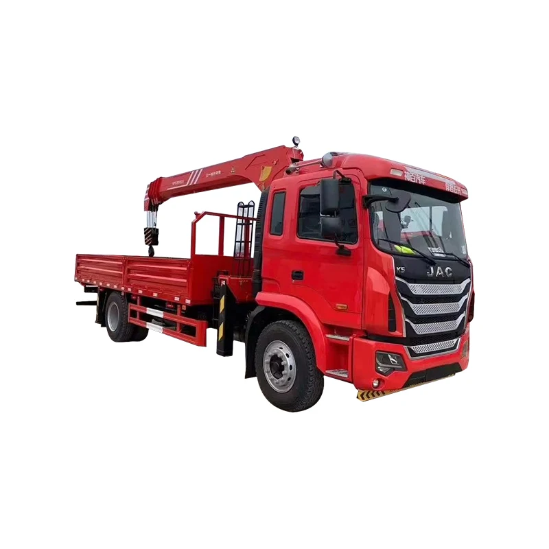 JAC Model 5 4*2 mini truck crane Ton Hydraulic Crane Truck with Flatbed Chassis Bed Crane Truck