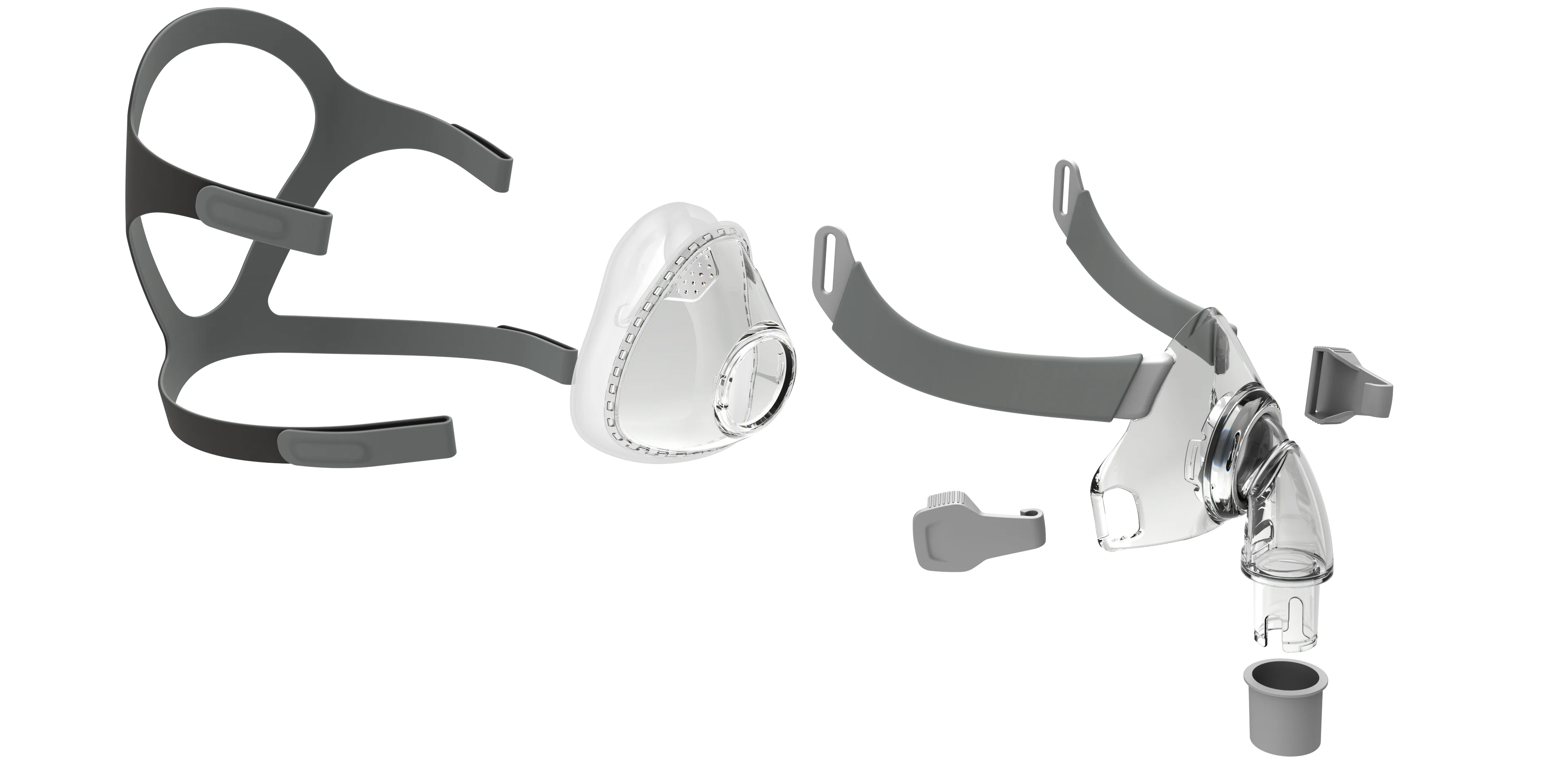 F5A Masks Oral-Nasal CPAP Mask Auto BiPAP Breathing Machine Oxygen White Niv Full Face Mask