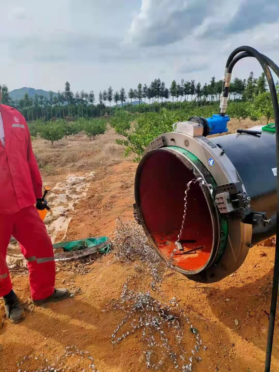 External tube chamfering machinepipe shaving and orbital welding Machine OCE-325