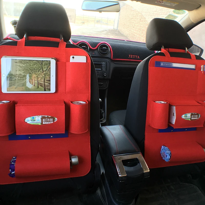 Top quality customized backseat trunk organizer felt car storage bag