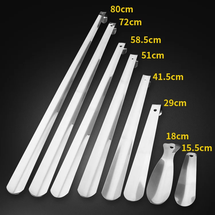 New style shoes parts & accessories shoe horn with little curve on back 15.5/18/29/42/51/58.5/72/80 cm shoe horn for senior
