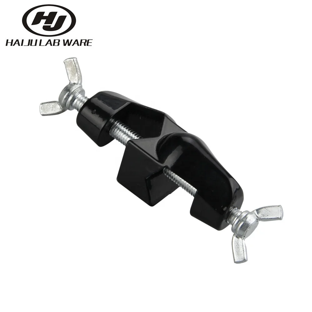 HAIJU German Cross Clip Aluminum Alloy Cross Clip Grip with Screw Rod Clamping Device Laboratory Stand Clamp Holder