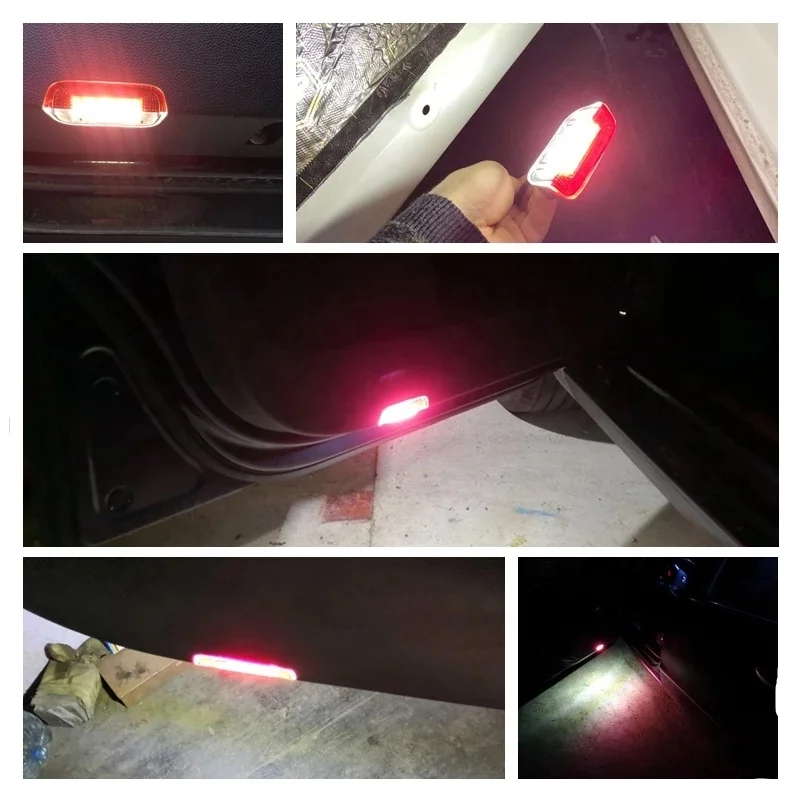 Car LED Door Warning Light Welcome Projector For Golf 6 7 MK5 MK6 Sagitar B6 B7 CC Scirocco DC12V Auto Interior Decoration Lamps
