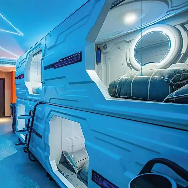 Hot selling hotel furniture soundproof capsule bed sleeping pods for capsule hostel