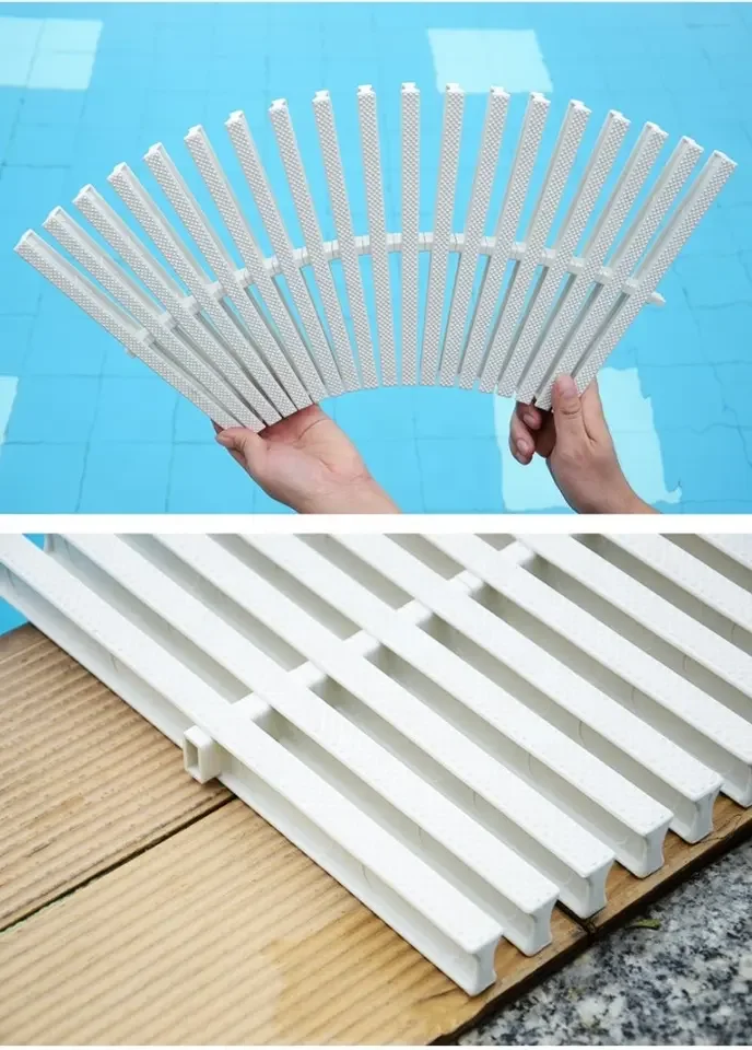 Pool grille Factory price swimming overflow grating anti-skid plastic gutter 18/20/25/30CM