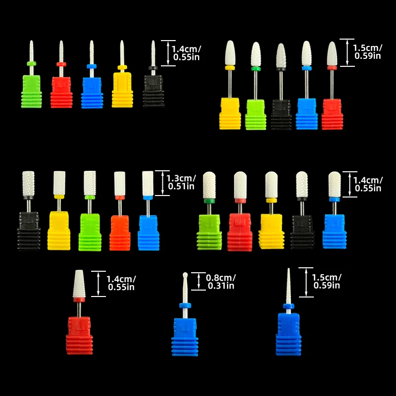 OEM ODM Acrylic Steel Diamond Grinding Set Machine Electric Shank Rotary Drill Polishing Art Cutter Nail Bit Ceramic Milling