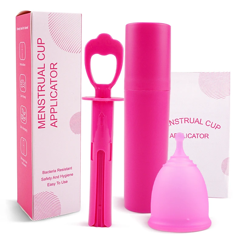 New Arrival Wholesale Silicone Cup Menstrual Applicator Reusable Menstrual Cup Applicator Tool