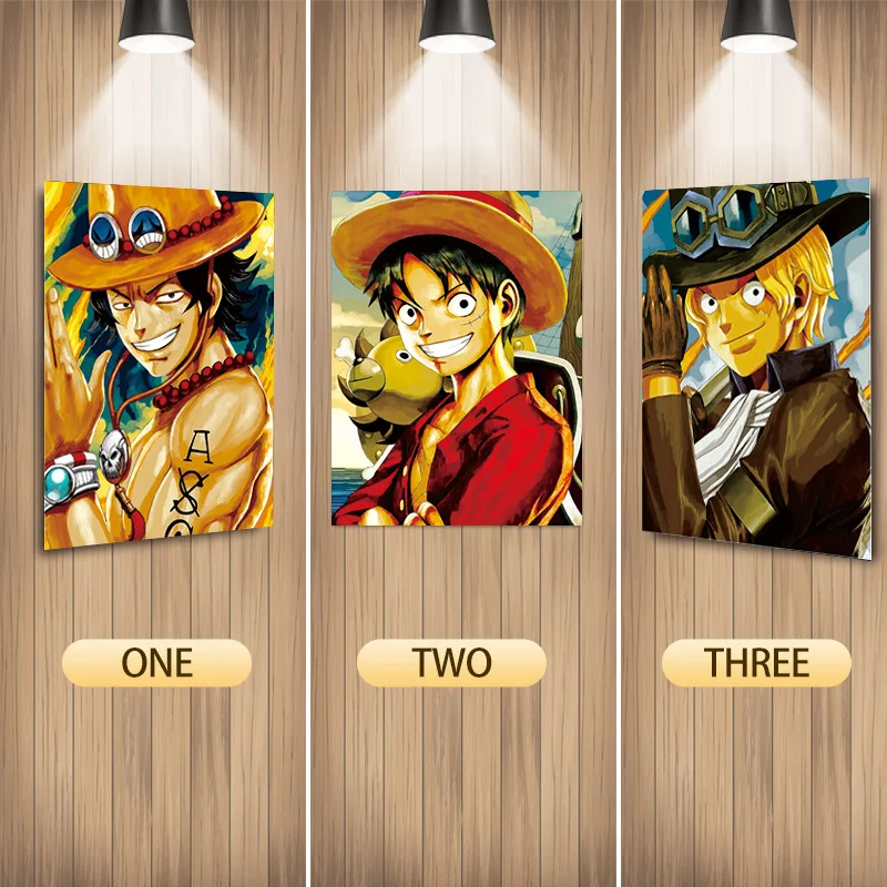 Wholesale Anime Printed Narutos Dragon Ball One Piece Wanted Demon Slayer Poster 3D Flip Lenticular Anime Poster