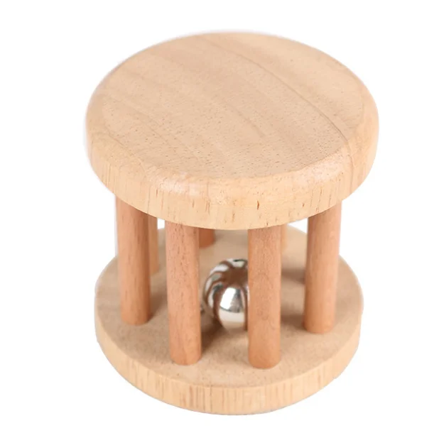 
Wooden bell rattle cage Early childhood education for infants and young children 