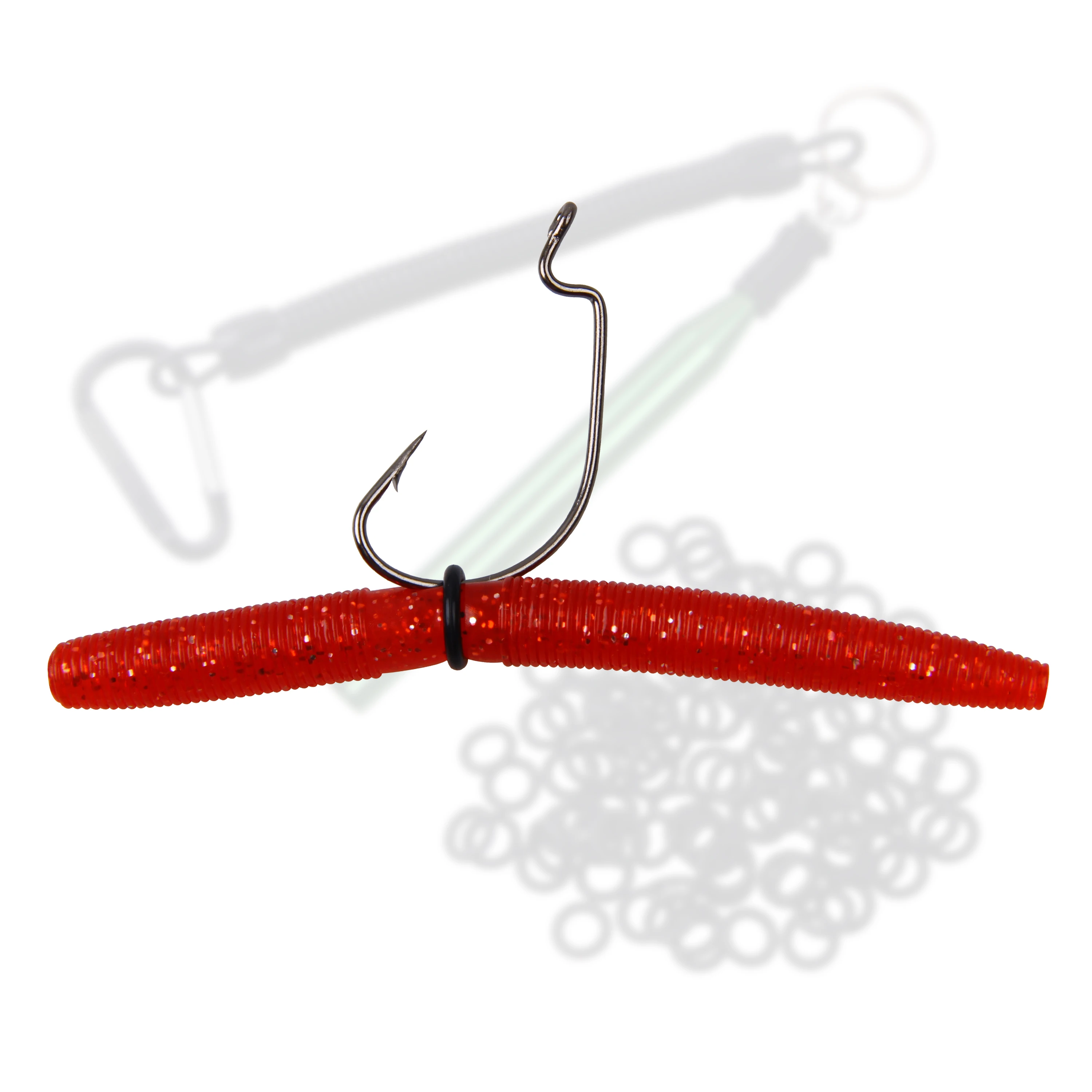 2000 pcs Nawaish Wacky Rig Tool Worm O-Rings Wacky Ring Tool Wacky Worm Kit for Stick Soft Baits