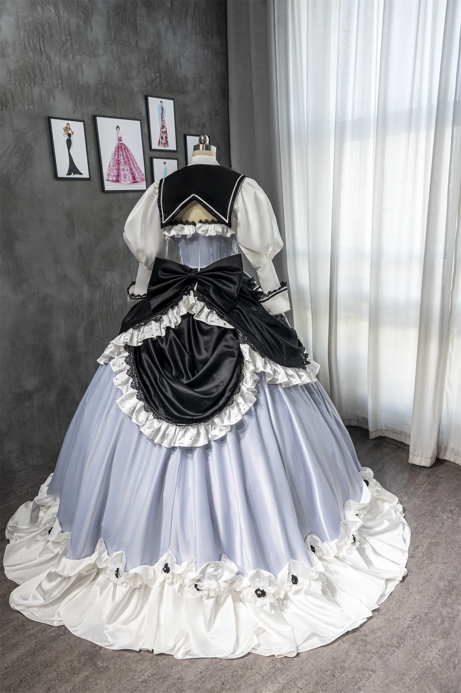 Japanese Maid Cos Uniform Lovely Girl Student Lolita Dress Sweet Style Cute Cat Cafe Princess Dresses Harajuku Kawaii Lingerie