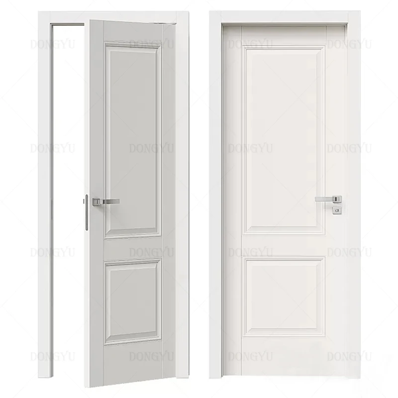 North Africa Hot Sale Hotel Interior Soundproof Bedroom HDF MDF Wood Door Melamine Solid Latest Teak Wood Door Slab Doors