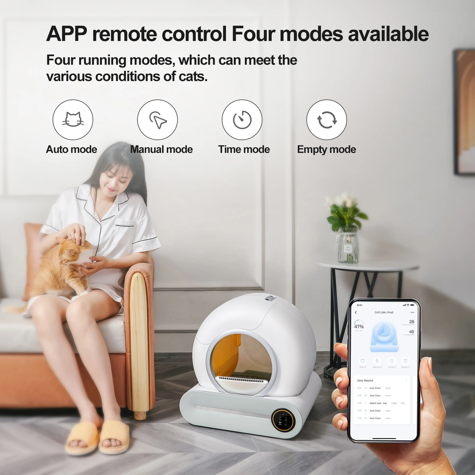 Real-time Video Auto Self-Cleaning Automatic Cat Toilet App Control Tuya Smart Application Pet Smart Cat Litter Box