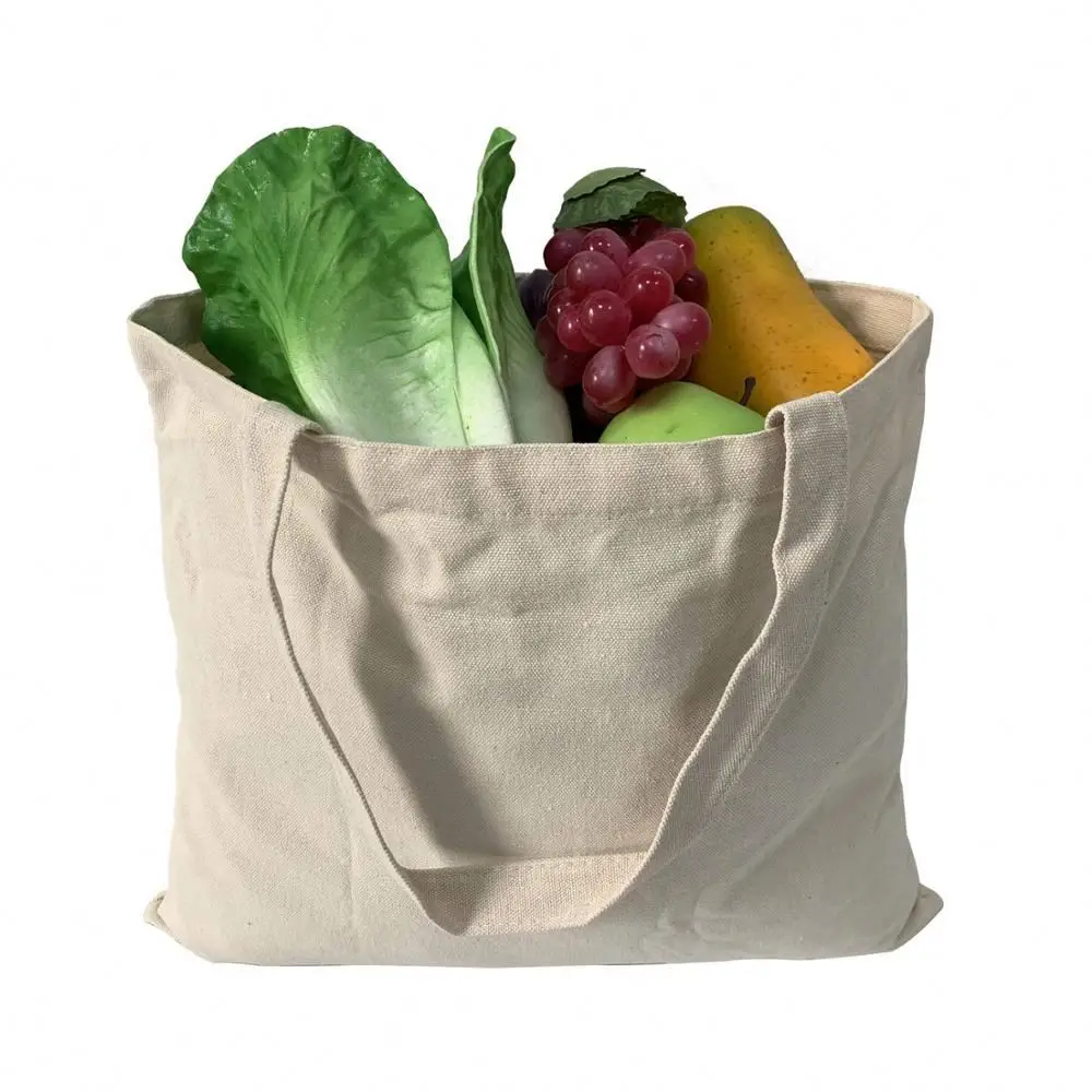 Custom fabric cotton tote bag with handle for trade fair