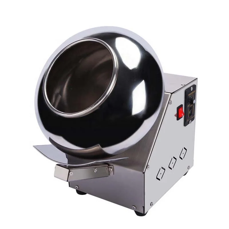 Easy Operation Drum Table Seed Coater Lab Nuts Sugar Polisher Machine Chocolate Coating Pan Machine