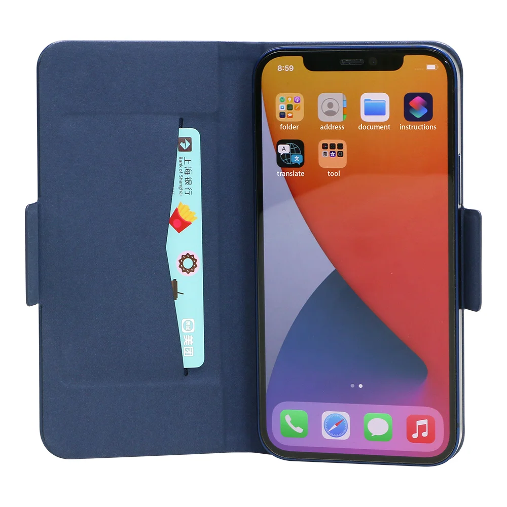 PU lamination Card slot design on back brief Cardholder phone cases Mobile Phone cover phone case it fits for iphone 12 13 max