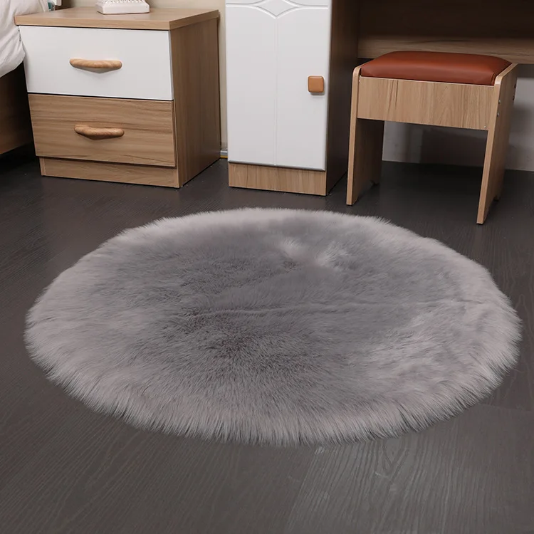 Baby Warm Soft Durable Washable Large Floor Floor Furry White Faux Fur Sheepskin Area Rug