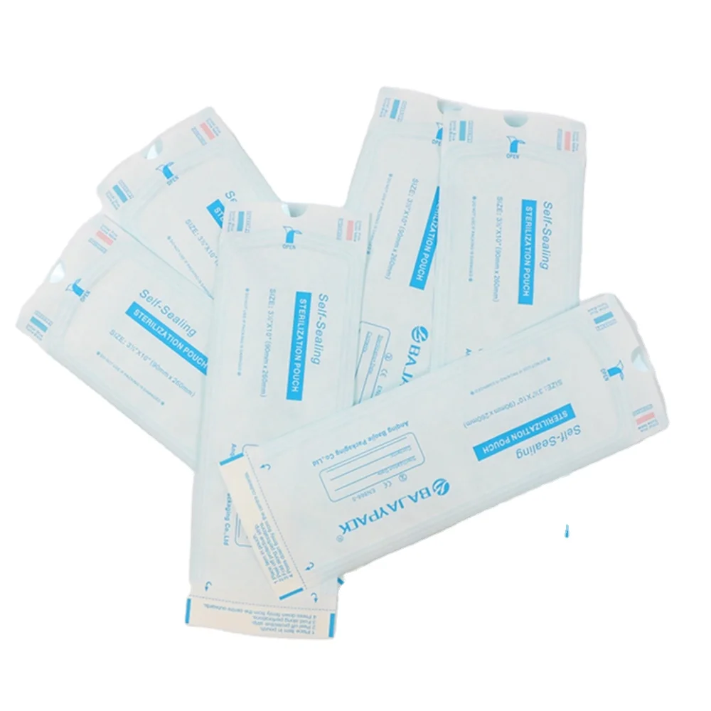 Custom Size Medical Self Sealing Autoclave Sterilization Pouch Sterilizer Bag For Dental Instruments Packaging